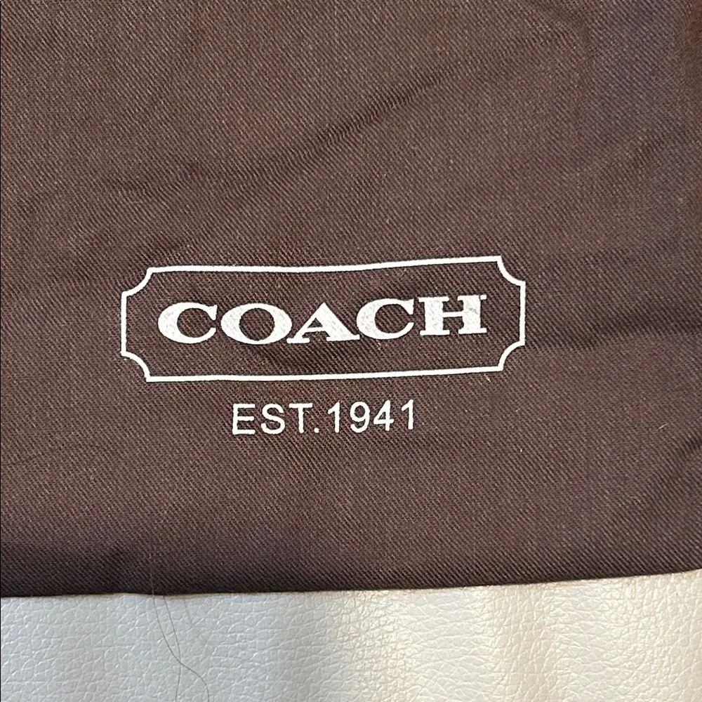 Coach Vintage Brown Dust Bag with Red Trim